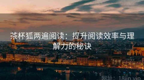茶杯狐两遍阅读：提升阅读效率与理解力的秘诀