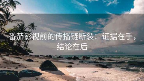 番茄影视前的传播链断裂：证据在手，结论在后