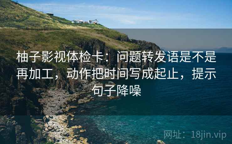 柚子影视体检卡：问题转发语是不是再加工，动作把时间写成起止，提示句子降噪