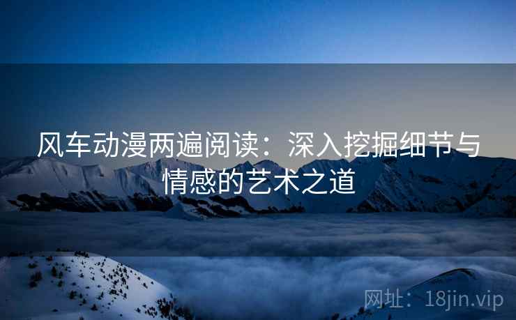风车动漫两遍阅读：深入挖掘细节与情感的艺术之道