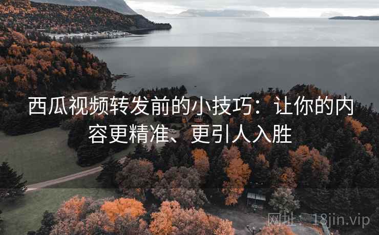 西瓜视频转发前的小技巧：让你的内容更精准、更引人入胜